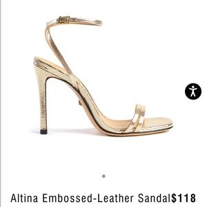 Schutz- Altina Embossed-Leather Sandal (Brand New)